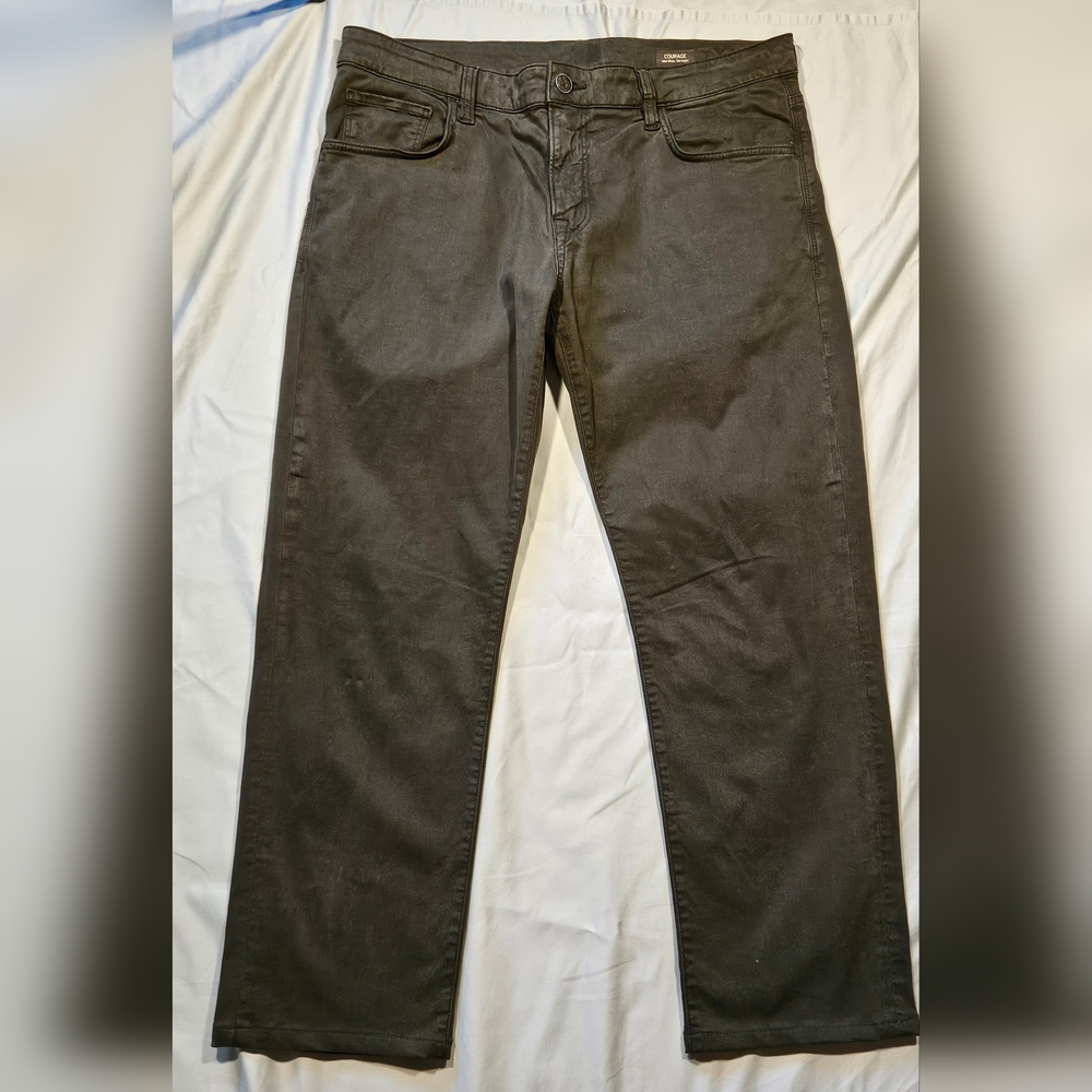 34 Heritage mens Courage mid rise straight dark grey jeans 36 x 32
